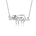 JUSTKIDSTOY Mother's Day Gifts Sloth Necklace for Women Sterling Silver “Slow Down Be Happy” Sloth Pendant Necklace Cute Animal Jewelry Gifts for Daughter