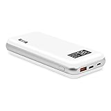 TONV 20000mah Portable Charger Power Bank with Quick Charge 3.0 (White-Silver)