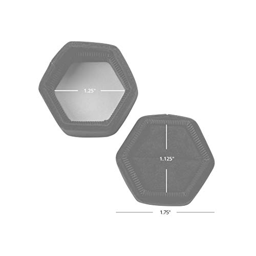 Koyal Wholesale Velvet Ring Box, Hexagon Vintage Wedding Ceremony Ring Box with Detachable Lid, 2 Piece Engagement Ring Box Holder, Modern Proposal Idea (Iris)