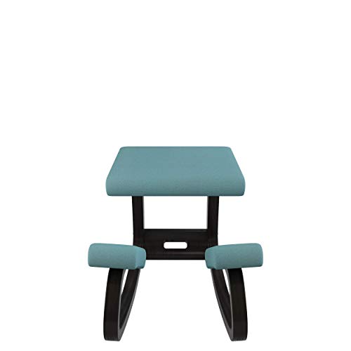 Varier Variable Balans Original Kneeling Chair Designed by Peter Opsvik (Turquoise Revive Fabric with Black Ash Base)