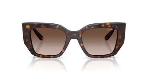 Vogue Eyewear VO5583SF Low Bridge Fit Sunglasses, Dark Havana/Gradient Brown, 51 mm at Amazon