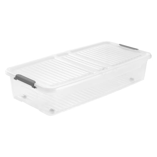 keeeper boîte sous le lit Léo ; 33L, Nature (Transparent)