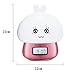 Multicolor Silicone Alarm Clock Led Touch Table Nightlight Rechargeable Sensitive Remote Control Cute Animal Desk Lamp Bedroom Lamp for Baby, Children, Toddlers or Nursery -Pink