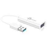 USB to VGA Adapter Cable by j5create | Multi-Monitor Desktop Display USB Video Card Converter | 1080p HD Playback | Compatible with Windows 10, 8.1, 8, 7, XP, and Mac OS - White