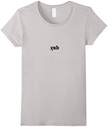 Womens Day T-shirt Reverse Text Cool Fashion Casual Relaxed Top Tee Large Silver
