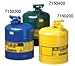 Justrite 7150200 Yellow Galvanized Steel Type I Safety Can - 5 Gallon Capacity primary