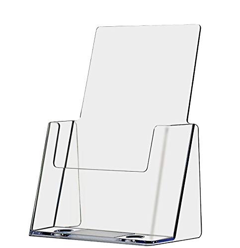 Marketing Holders Brochure Holder Counter Top Brochure Display Stand Tri Fold Flyer Pamphlet Table Top Rack Wholesale Premium Durable Clear Acrylic (20, 6 inch Wide)