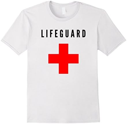 Mens White Lifeguard T-Shirt Small White
