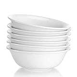 Sweese 1306 Porcelain Bowls - 20 Ounce for Cereal, Soup and Fruit - Set of 6, White