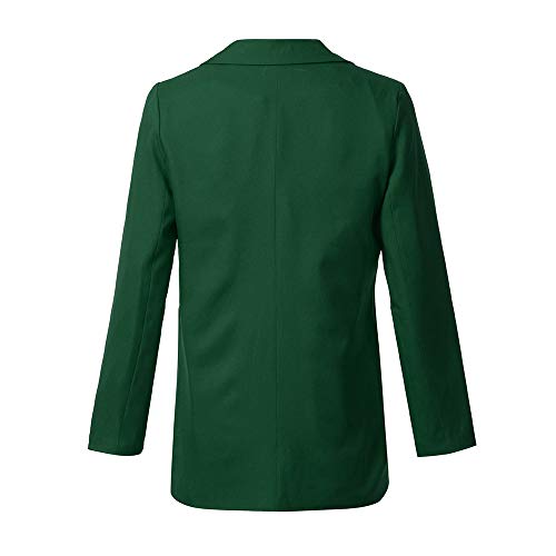 Auwer Fashion Women Long Sleeve Cardigans Solid Color Cardigans Coat Open Front Jackets (S, Green)