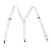 HDE Y-Back Suspenders for Men Clip On Adjustable Elastic 1