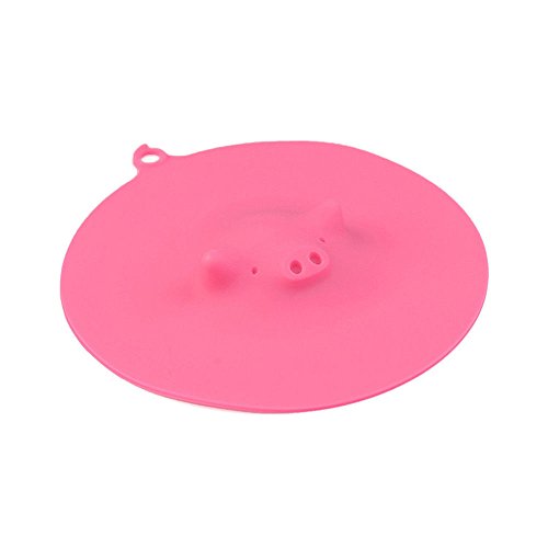 NUOMI Pig Silicone Cup Lids Drink Covers Set of 4 Coffee Mug Cup Covers, Creative Cute Pig-Head