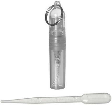 Riverrun Key Chain Perfume Atomizer Bottle for Purse or Travel 2ml ~ .07 oz (1 Clear)