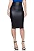 Cemi Ceri Women's J2 Love Made in USA Faux Leather Pull on Midi Pencil Skirt, L Black