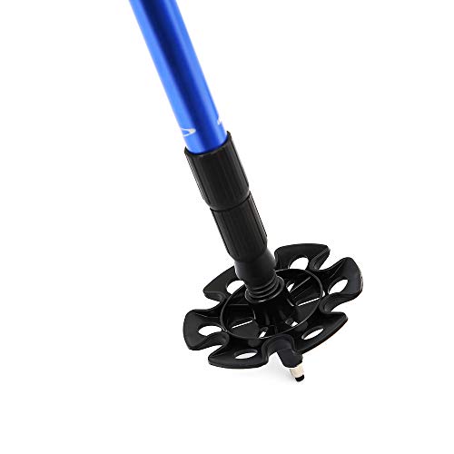 Green Light Trekking Poles 2 Pack Portable Folding Hiking Stick Cane Alpenstock Lightweight Aluminum Alloy Shock Absorbent EVA Anti-Skid Sweat Sbsorbent Handle (Lake Blue)- 1 Pair - Thumbnail 6