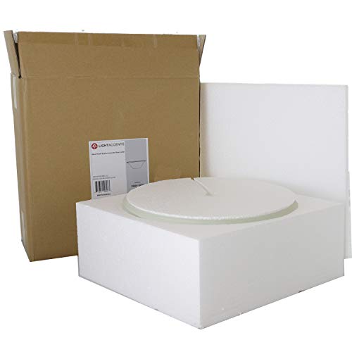 White Glass Shade Replacement for Floor Lamp Alabaster Glass Bowl Shade - (White Marble)