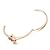 Romantic Time Angel's Crown Multi-color Stone Studded 18k Rose Gold Plated Princess Bangle Bracelet