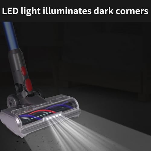 FEVORCS Brush Compatible with Dyson V7 V8 V10 V11 V15 Vacuum Cleaner Accessory Floor Nozzle with 5 Front Lights Wide 26cm