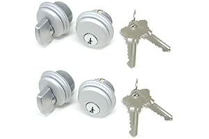 Pacific Doorware Storefront Door Mortise Lock Cylinder & Thumbturn, Adams Rite Cam (2, Aluminum)