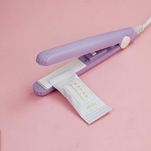 Sisyria Handheld Heat Bag Sealer, Heat Press Machine for Sealing Food Storage Chips Candy Snacks Groceries Plastic Bags,Purple,Flat