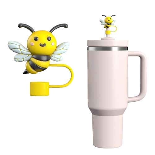 10mm Cute Bee Shape Straw Cover Cap Tip for Stanley Tumbler