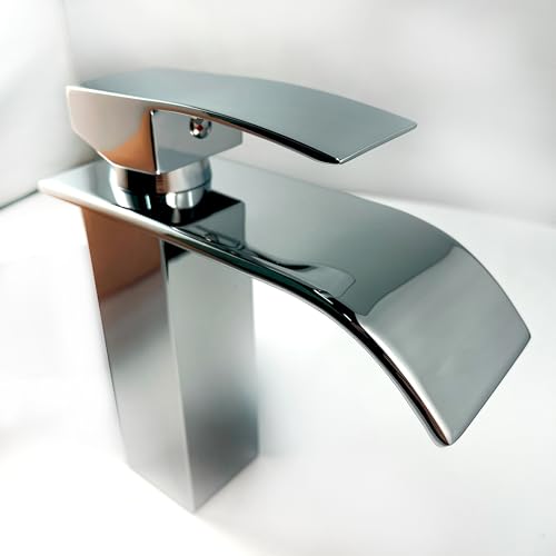Torneira Cascata Monocomando Cromada para Banheiro Quente e Frio TKLA