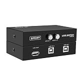 2 Port USB 2.0 Selector Switch 2 PC Share 1 USB Device Like Printer Flash Driver Mouse Keyboard with USB-A Interface