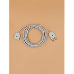 INDRICO-2-Pin-Male-Female-Socket-Flexible-Flat-Cable-Wire-Extension-Cord-for-Multi-Purpose-Use-Home-Wall-Decor-Diwali-Christmas-Decoration-White-PVC-Pack-of-1-2-Meter-Wire