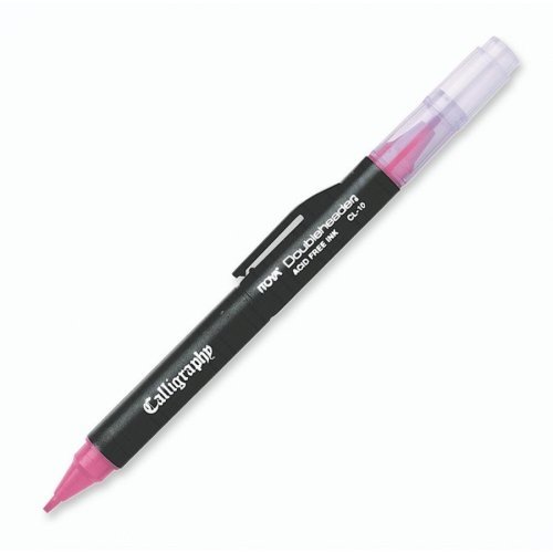 ProFolio by Itoya, Double Header Calligraphy Marker, 1.5mm and 3mm Chisel Tips - Pink