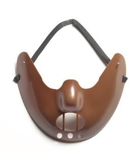 BROWN PLASTIC RESTRAINT MASK HANNIBAL LECTER ADULT HALLOWEEN COSTUME ACCESSORY