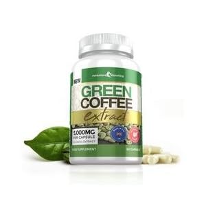 Green Coffee Bean Extract 5,000mg, 60 Capsules, Evolution Slimming