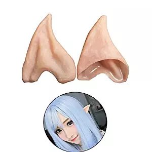 Elf Ears, Latex Fairy Elven Ears Soft Pointed Prosthetic Ear Soft Pointed Prosthetic Tips Ear for Cosplay Accessories, 2 PCS