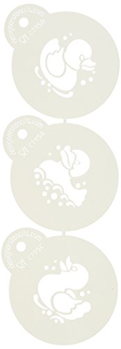Designer Stencils C795 Mini Rubber Duck Stencil Set, Beige/semi-transparent