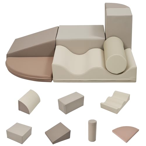 Virubi 7 Piece Toddler Soft Climbing Toys for Toddlers 1-3, Foam Climb and Crawl Activity Playset, Indoor Soft Play Equipment