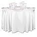 LinenTablecloth 108-Inch Round Satin Tablecloth White