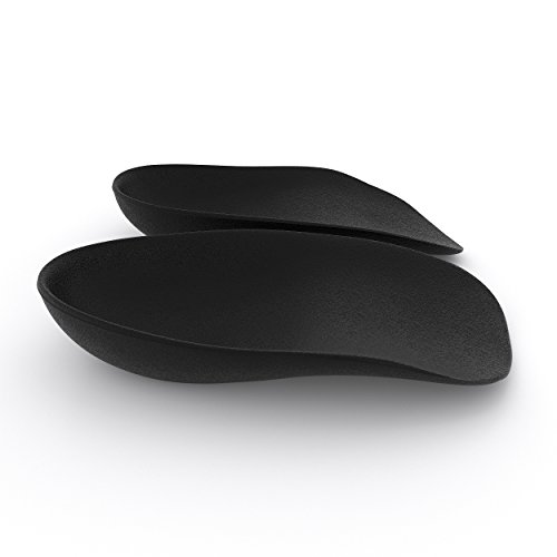 Heel That Pain Heel Seats Foot Orthotic Inserts - Heel Cups Cushions Insoles for Plantar Fasciitis, Heel Spurs, and Heel Pain, Black, Medium (Women's 6.5-10, Men's 5-8)