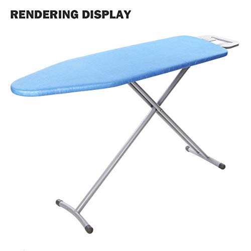 Ironing Board Cover and Pad Standard Size 15" x 54",Elastic Edges and 4 Adjustable Fasteners Make 3 Layer Padded Ironing Board Cover Surface Smoother,1 Large Protective Scorch Mesh Cloth - Thumbnail 4