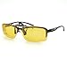 Besgoods 2PCS (Yellow Night Vision+Black) Sport Driving Polarized Clip-on Sunglasses Flip up Glasses Lenses Cycling Fishing Outdoor