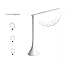 HeQiao Foldable Table Lamps USB Rechargebale LED Desk Lamps Touch-Sensitive Book Light for Office Home Kids Bedroom (3-Brightness, 180 Degree Rotation, Eye Protection) (Ivrory White)