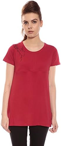 Women's Long Maternity/Feeding/Nursing Flap Open Tee