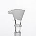 Glass Bowl Glass Herb Holder with Honeycomb Screen (14mm male, White)