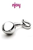 PURE Njoy Metal Butt Plug Large 4 Inch Polished Steel