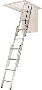 WERNER LADDER AA1510 AA1510B Ladder Aluminum Attic, 250 lb