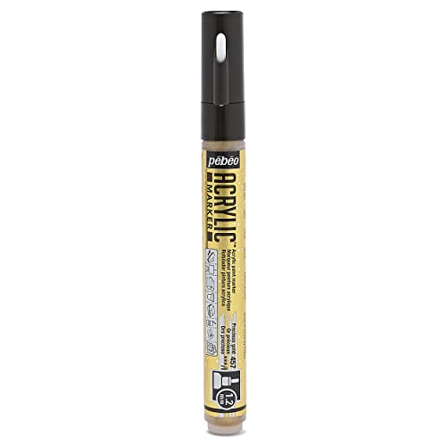 Pebeo Acrylic decoMarker 1.2mm Fine Round Tip Precious Gold, 1.2 mm