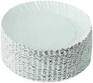 Surabhi Paper Products Water Resistant Disposable Paper Plates, 7 Inches - Pack of 50 Plates