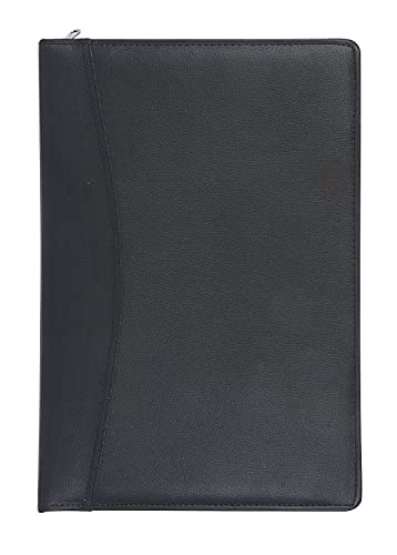 Gold Professional 2 Ring Files and Folders, documents, certificates Holder Bag – to Store Your Important FS Size Documents. (Black, File with 10 Leafs)