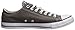 Converse Chuck Taylor All Star Canvas Low Top Sneaker, Charcoal ,10 US Men/12 US Women