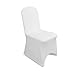 Amon Tech 50Pcs Arched Front Polyester Spandex Flat Chair Cover Stretchable Protector Slipcovers for Wedding Party Banquet Dining Decoration