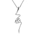 TOPSTARONLINE 18KGP 1-Stone Swirl Journey Zircon Pendant