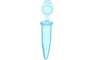 MUHWA 1000PCS Polypropylene Graduated Microcentrifuge Tube with Snap Cap, 0.5ml Capacity Microtubes (Blue)